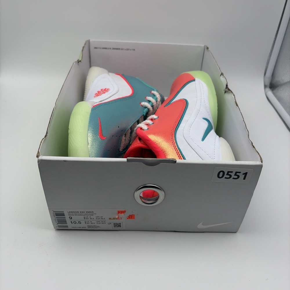 Size 9 - Nike Men's LeBron 22 Christmas Pack - Limelight (HV5148-600) - Picture 8 of 8